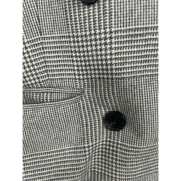 ALLSAINTS Astrid Plaid Double Breasted oversized Blazer Size 2 Tailored Gray - Picture 5 of 9